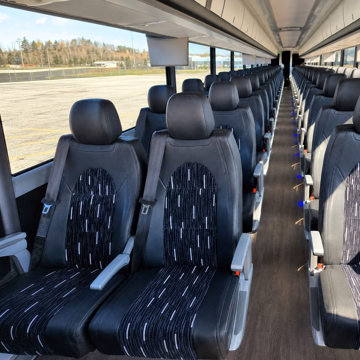 san jose charter bus rental interior